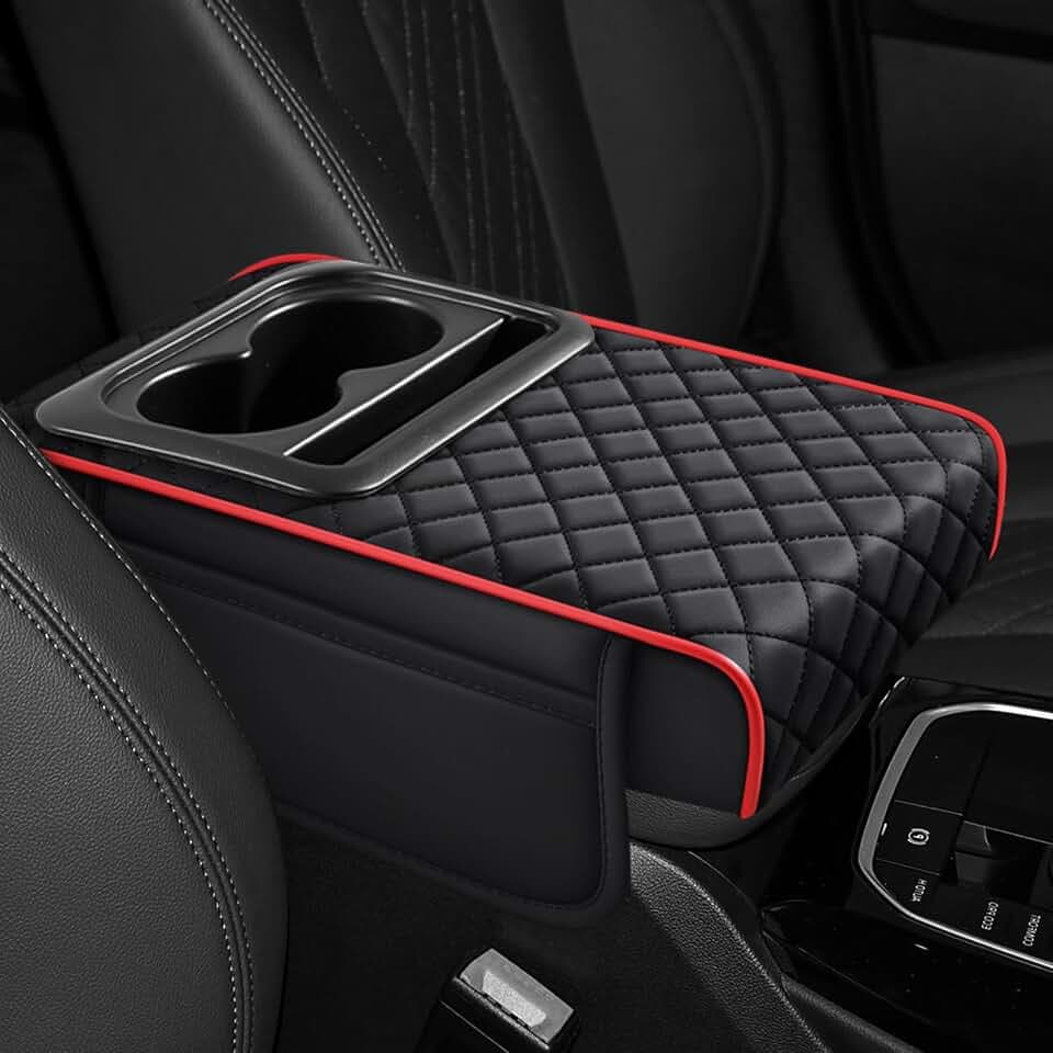Hovom Car Center Console Cover, 4 in 1 Memory Foam Armrest Pillow
