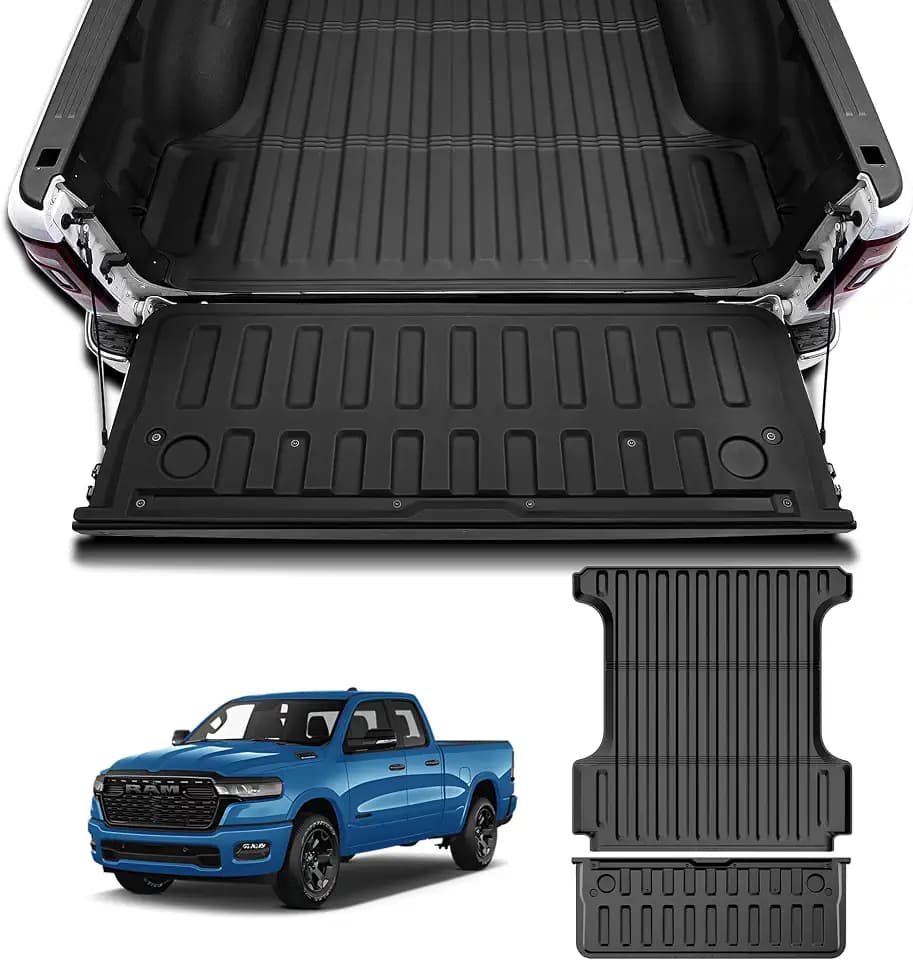 5.7FT Truck Bed Mat & Tailgate Liner for Ram 1500/1500 RHO 2027 2026-2019