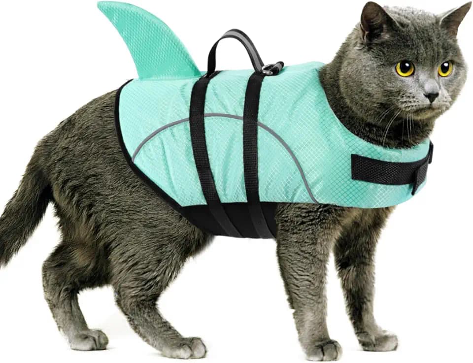 Queenmore Cat Life Jacket XXS Puppy Extra Small Dog Life Vest for Swimming