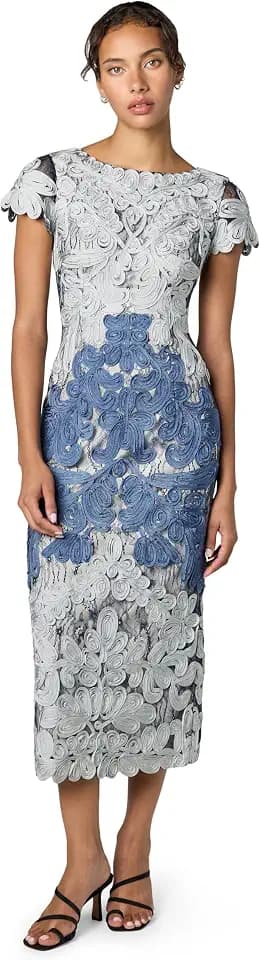 JS Collections Women's Jackie Soutache Midi Dress
