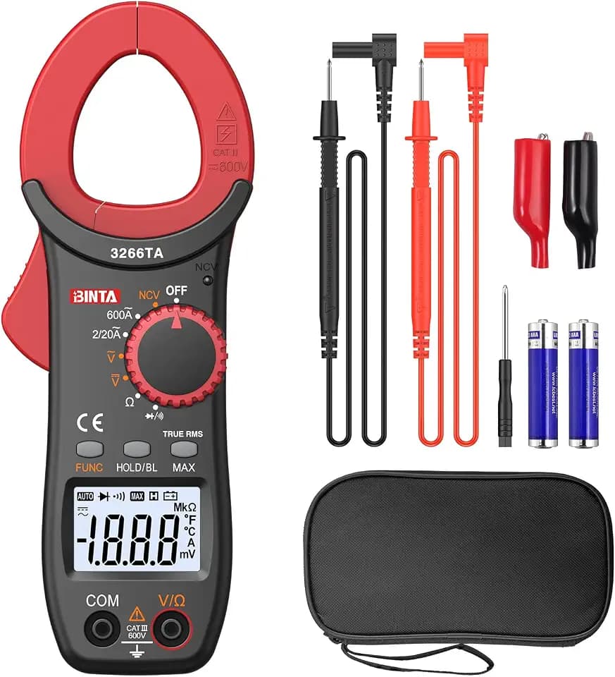 BINTA Stromzange 600A 2000 Counts TRMS Auto Ranging AC/DC Strom