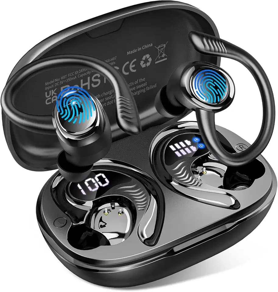 Bluetooth 5.4 Kopfhörer Sport, 2026 Kopfhörer Kabellos Bluetooth 6D Bass