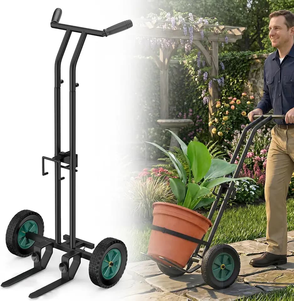 220 lbs Plant Caddy with Wheels & Stability Suction Cup