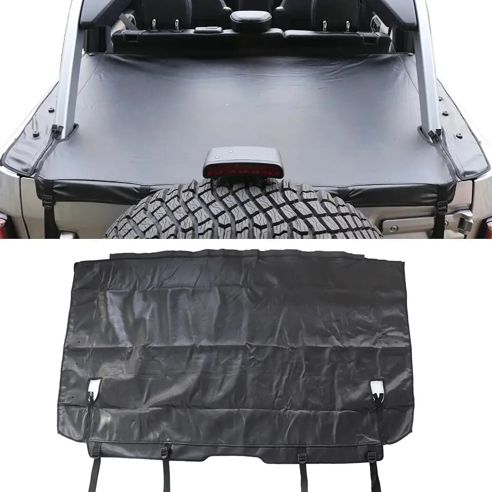 Trunk Cargo Cover for 2021 2022 2023 2024 2025 Ford Bronco 4 Door Rear Trunk Tonneau Cover Security Shield Shade Luggage Protector Interior Accessories Black