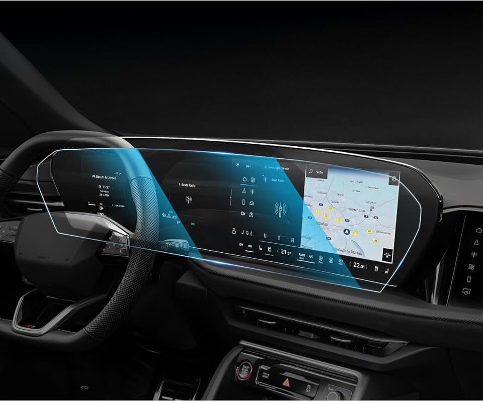 CDEFG For Audi Q5 (2026 2027), Q6 etron (2025 2026 2027) Screen Protector - 14.5 Inch Touchscreen & 11.9 Inch Instrument All-in-One 9H HD Tempered Glass - Q5 Q6 Accessories