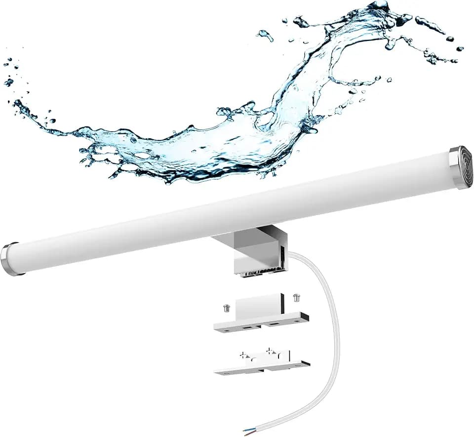 LED Spiegelleuchte Badezimmer,10W 1200LM 40cm Neutralweiß 4000K,3-in-1 Montage 230V Wandleuchte Spiegellampe,Kein Flimmern Badlampe Wandbeleuchtung: 400mm