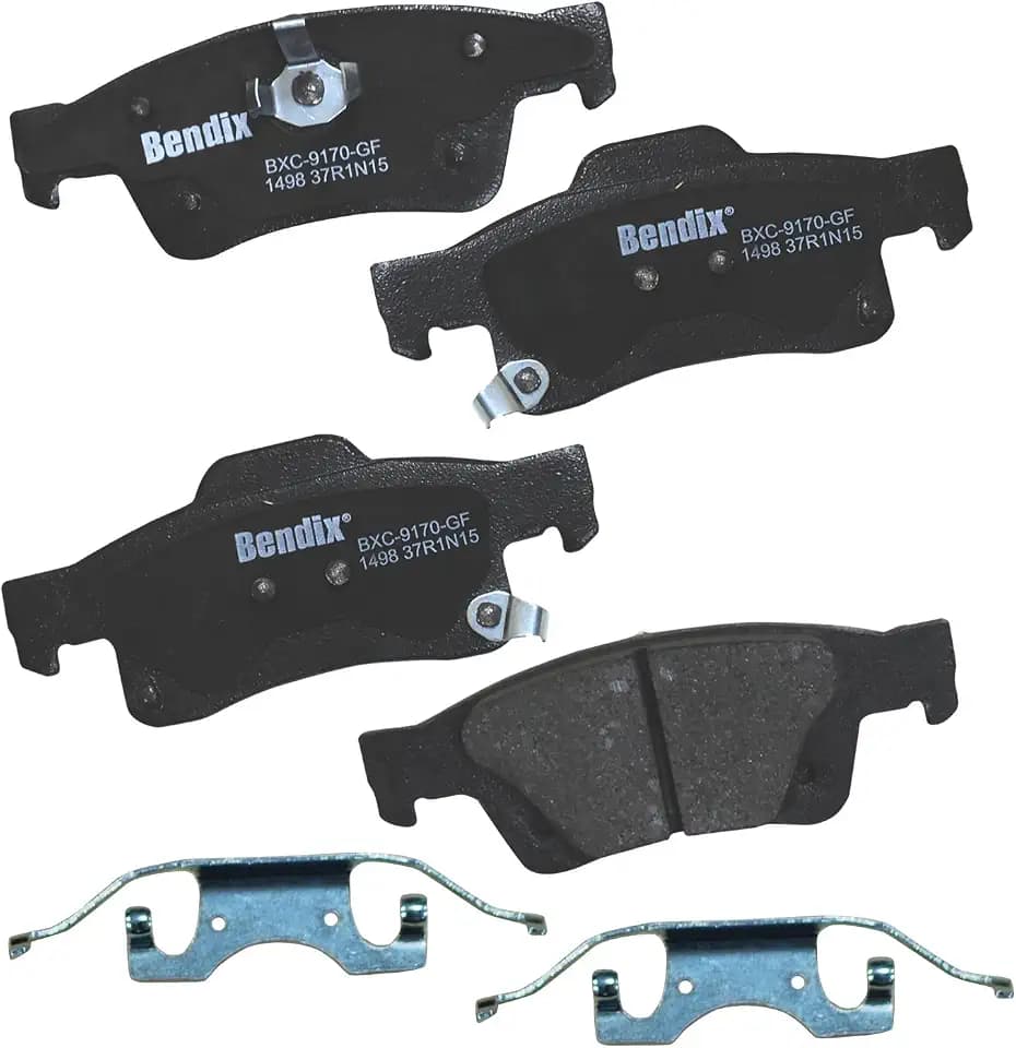 Bendix Priority1 CFC1498 Ceramic Rear Brake Pads for Dodge Durango 2022-2011, Jeep Grand Cherokee 2022-2011, Grand Cherokee WK 2022