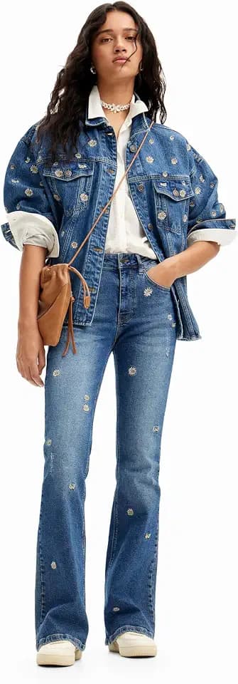 Desigual Women's Daisy Flare Jeans Blue