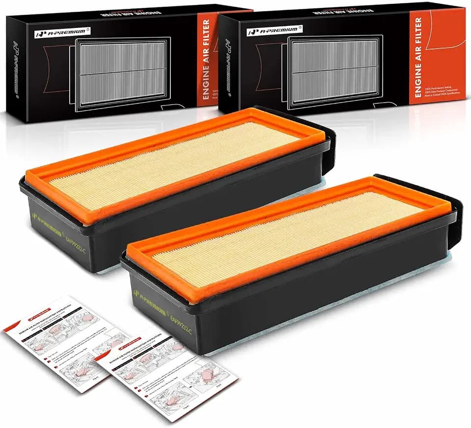 A-Premium 2-PC Engine Air Filter Compatible with BMW Models