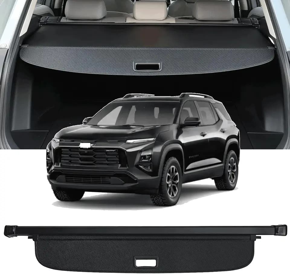 Cargo Cover Compatible with Chevy Chevrolet Equinox 2025 2026 GMC Terrain Trunk Cover Retractable Rear Trunk Security Cover Shielding Shade Privacy Screen Cover Terrain/Equinox Cargo Cover