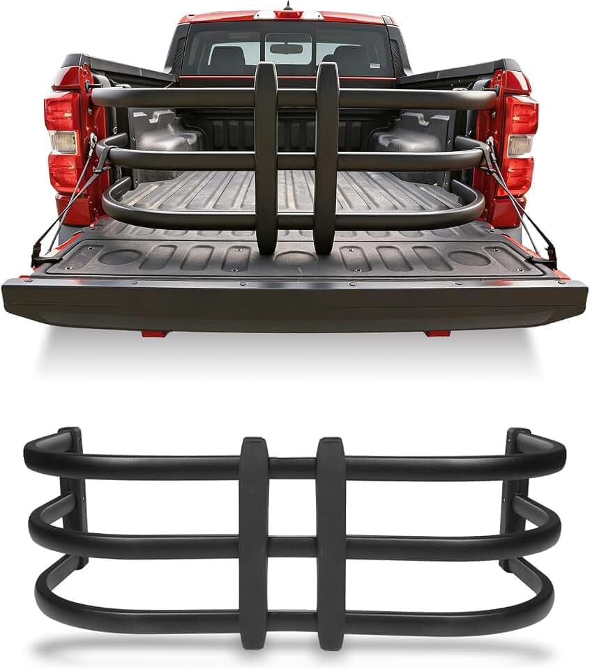 Truck Bed Extender Fit for Ford Maverick 2022-2026, Adjustable Aluminum Tailgate Extender, 180° Flip Design, Heavy-Duty Alloy, Drill-Mount Storage Extension for Long Cargo