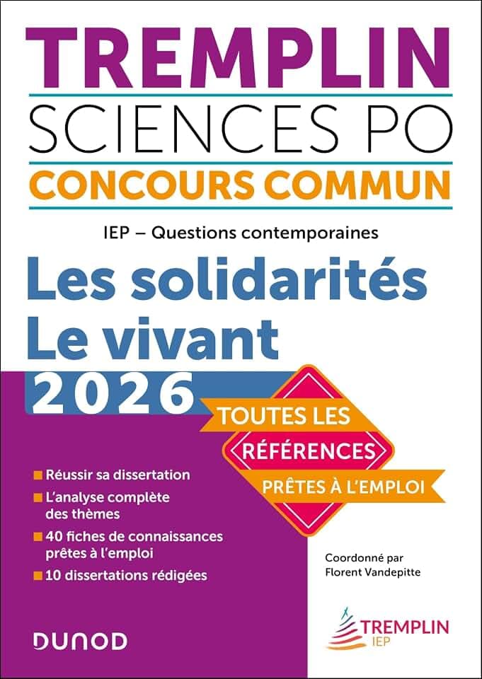 Tremplin Concours IEP Questions contemporaines 2026: Les Solidarités - Le vivant