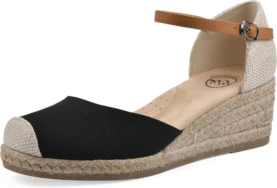 White Mountain Women's Maintain Mini-Heel Espadrille Sandal