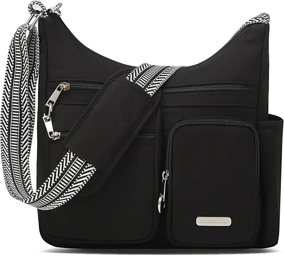 MHCNLL Anti Theft Crossbody Bag for Women, Waterproof Nylon Travel Purse