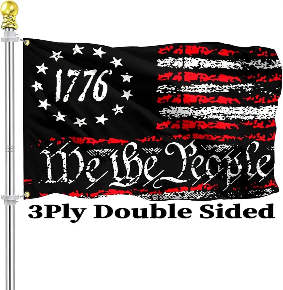 We The People 1776 Flag 3x5 Ft 3Ply Double Sided Betsy Ross 13 Star
