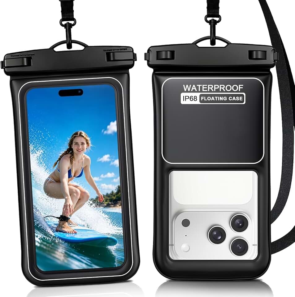 DANZHANG wasserdichte Handyhülle IPX8 Schwimmfähig mit Innentasche 2er Set