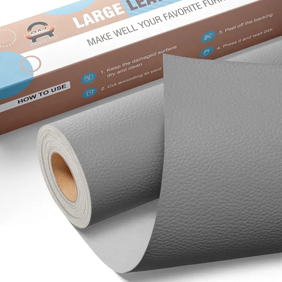Leder Reparatur Set Dunkelgrau,OAZ Kunstleder Selbstklebend 40 x 80 cm,Kunstleder Reparaturset Leder Reparatur Patch Selbstklebende Lederflicken für Autositze Möbel Sofa Taschen