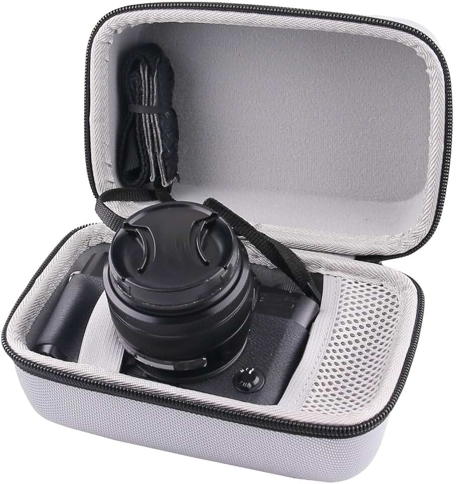 Hard Travel Case Compatible with Fujifilm X-T30 III,X-T50,X-T5,X-T30 II, X-T30, X-T10, X-T20,X-T3 Mirrorless Digital Camera (Fits 15-45mm Lenses) (Grey Small)