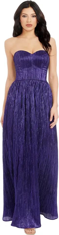 Dress The Population Women's Audrina Fit and Flare Midi Dress