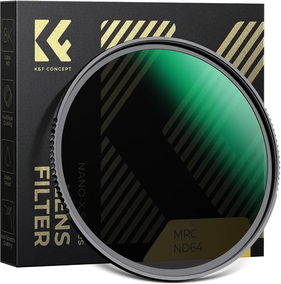 K&F CONCEPT 55mm ND64 ND Lens Filter (6-Stop Fixed Neutral Density Filter)