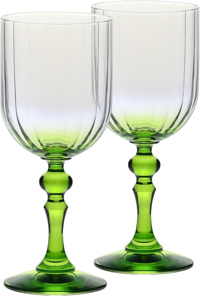 Krosno Weingläser Hellgrün, 2er Set, 300 ml, Kollektion Bubble