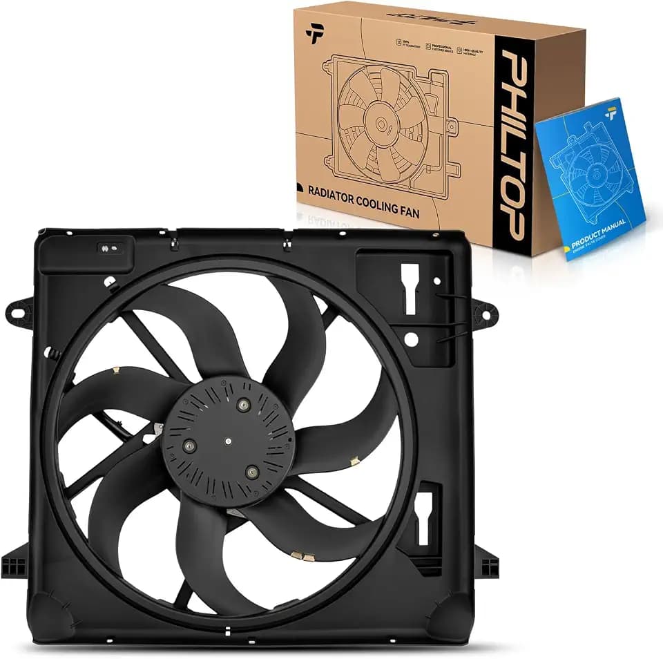 PHILTOP 621601 Radiator Cooling Fan Assembly, Fit for 2012-2017 Wrangler