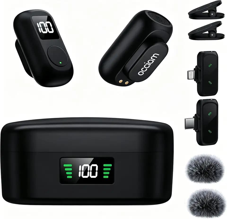 occiam Mini Lavalier Microphone for iPhone & Android Wireless Microphone