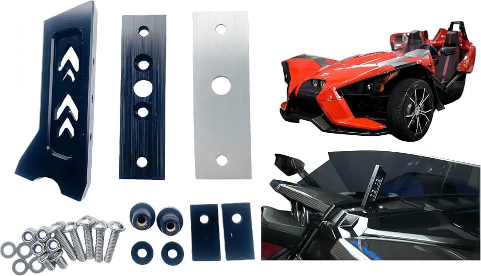 Black GPS Center Dashboard Accessory Post Wiring Port for Polaris Slingshot S/R/SL/SLR/GT 2015-2026