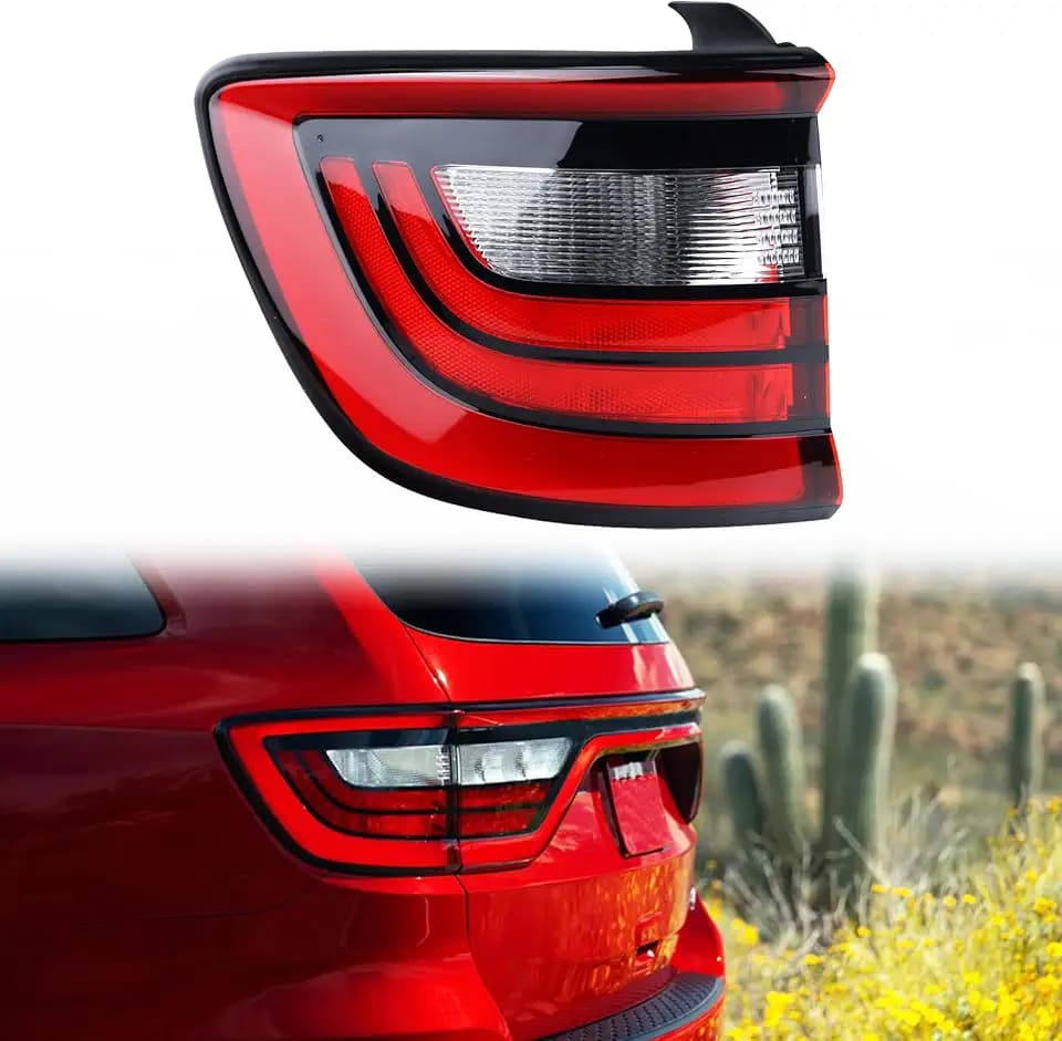 Left Driver Side Outer Tail Light LED Rear Lamp Compatible for 2014-2023 Dodge Durango With Bulbs 68155949AD 68272127AA