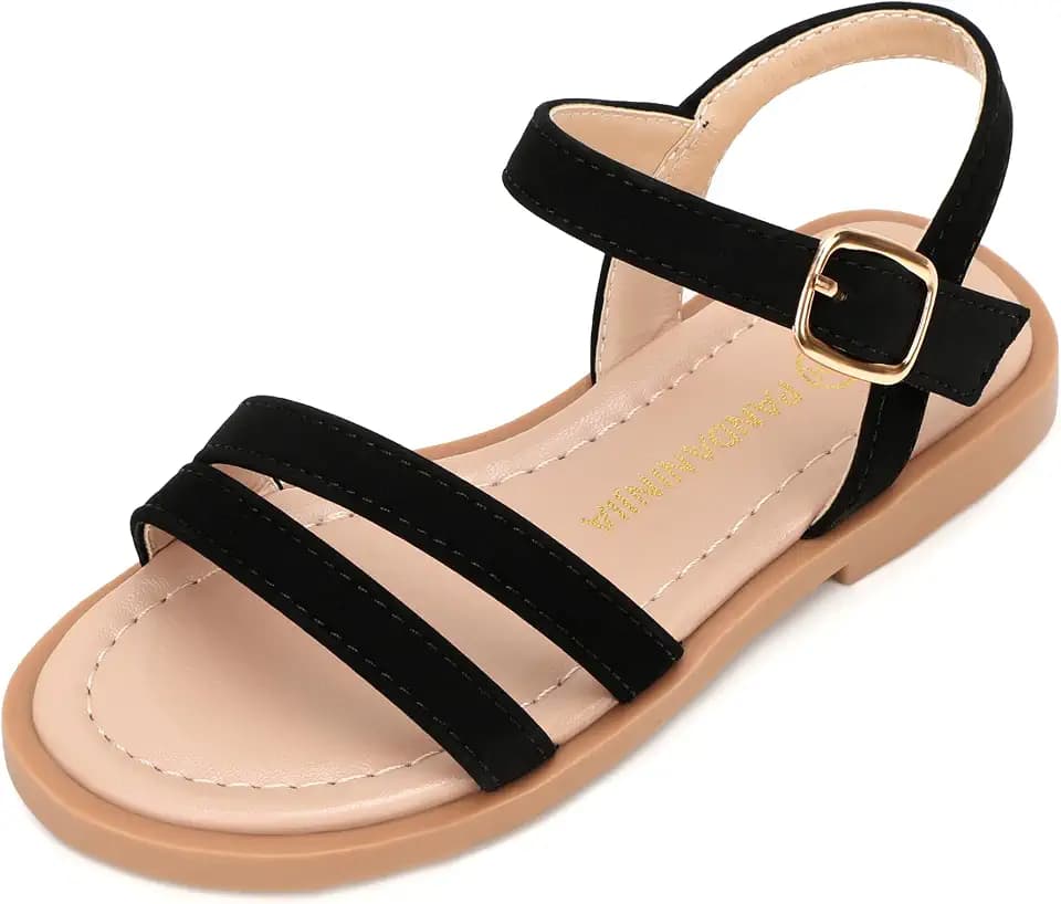 PANDNAINJIA Girls Sandals Open Toe Toddler Kids Dress Summer Shoes