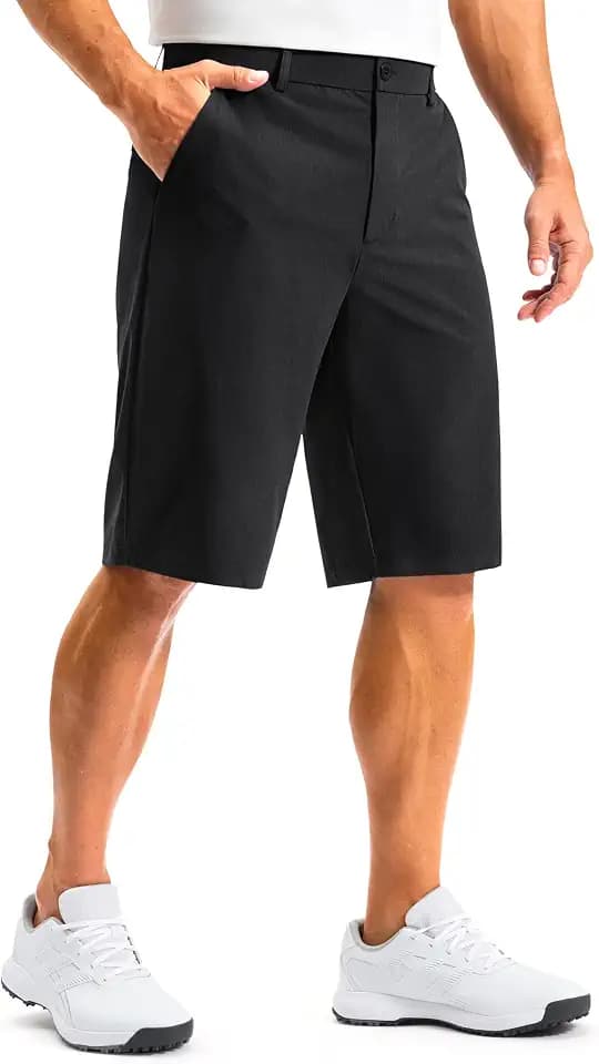 Men's Golf Shorts 12" Long 4 Pockets Lightweight Knee Length Quick Dry