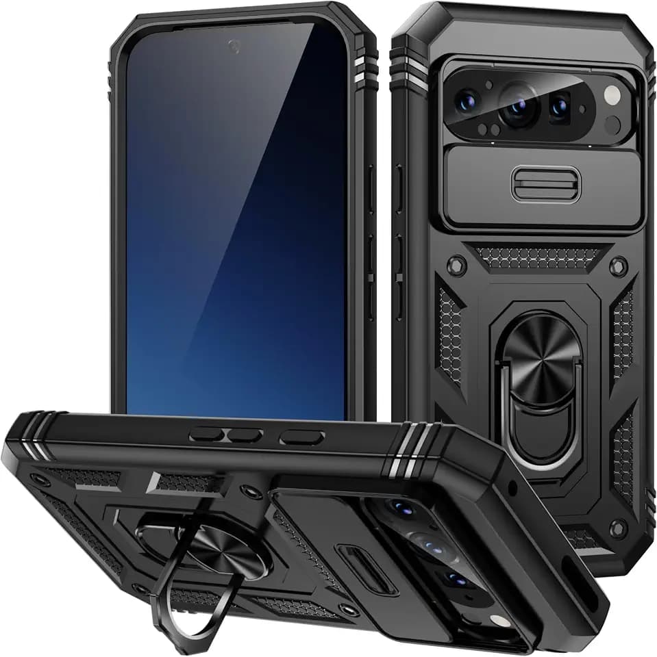 für Pixel 9 Pro XL Hülle,Kameraschutz Handyhülle Drop Resistance Handys Schutzhülle für Google Pixel 9 Pro XL 5G Schwarz