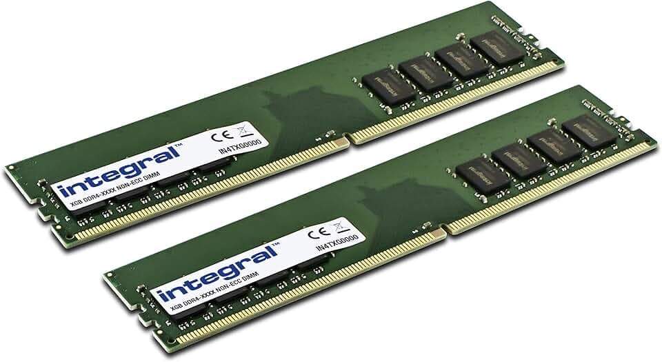 Integral 16GB(2 X 8GB) DDR4 RAM 2400MHz DIMM Desktop-Arbeitsspeicher-Kit, Grün
