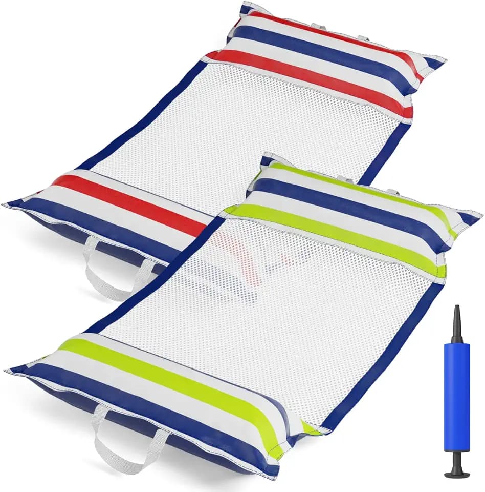 Jasonwell Inflatable Pool Hammock Float - Water Hammock Pool Floaties Multi-Purpose (Saddle Lounge Chair Drifter) 4 in 1 Lake Beach Floating Loungers Swimming Pool Floats Toys for Adults
