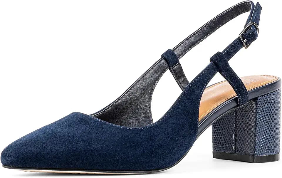 Donald Pliner Women’s Shanie Slingback Pump Heel, 2" Block Heel Shoes for Comfort, Women’s Heels with Padded Insole