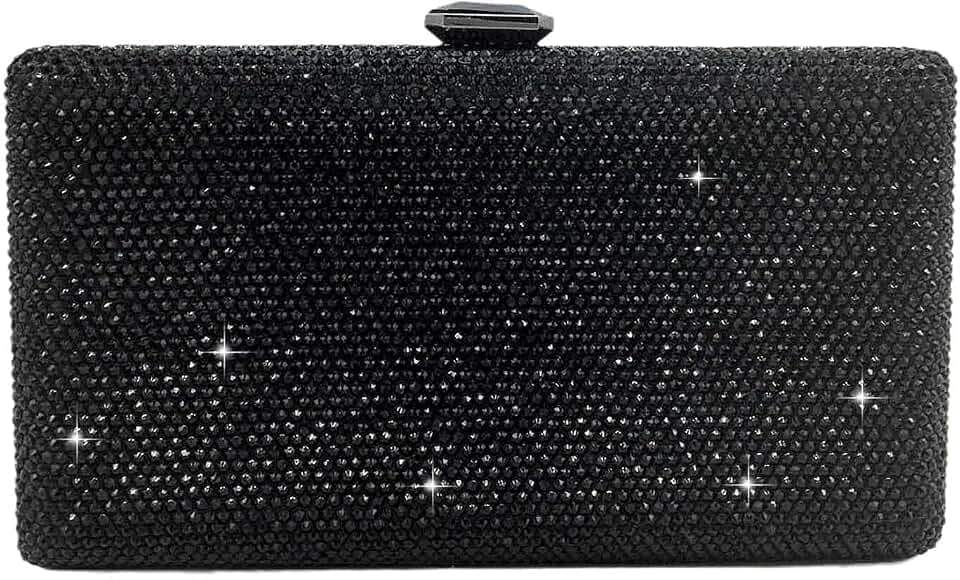 Boutique De FGG Kristall Clutch Tasche Damen für Hochzeit Abendtasche Strasssteine Party Kristallene Handtasche Braut-Geldbörse, Mini