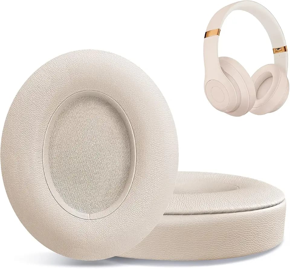 Replacement Ear Pads for Beats Studio 2 & Studio 3 Wired & Wireless Headphones, Ear Cushions, Headset Earpads, Ear Cups Cover with Soft Protein Leather-Pink