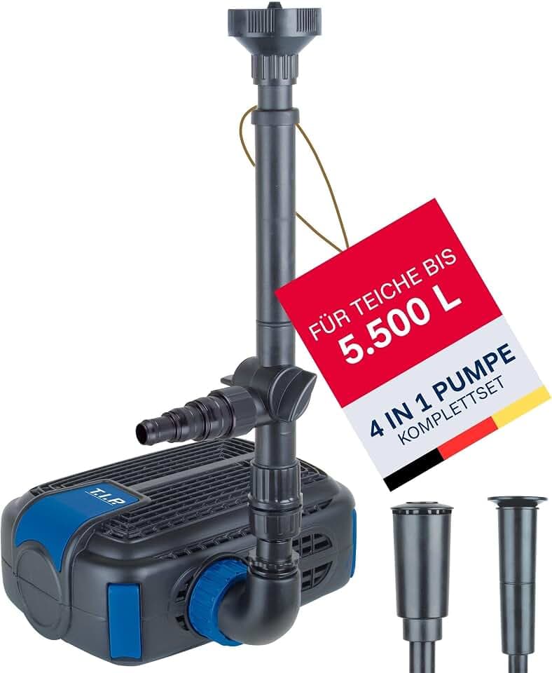 T.I.P. Teichpumpe Filter, Bachlauf & Springbrunnen 2.500 l/h