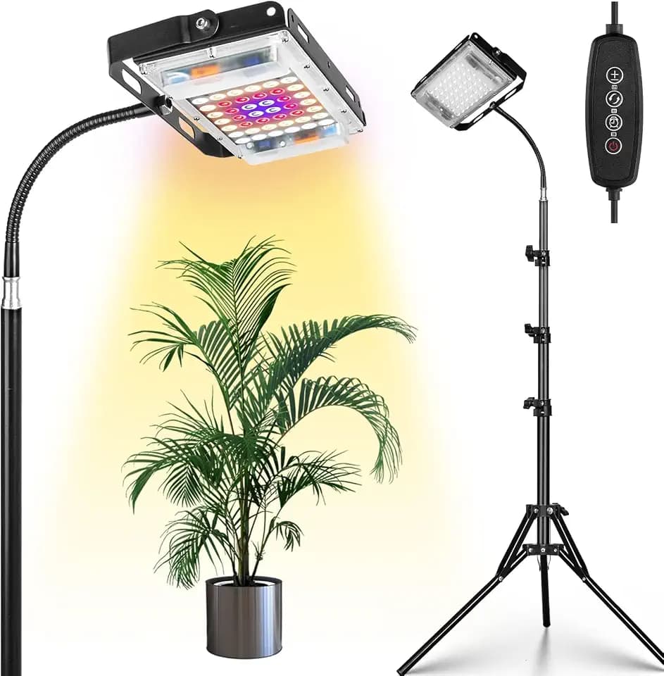 LBW Grow Light with Stand, Full Spectrum Floor Grow Light for Indoor Plants