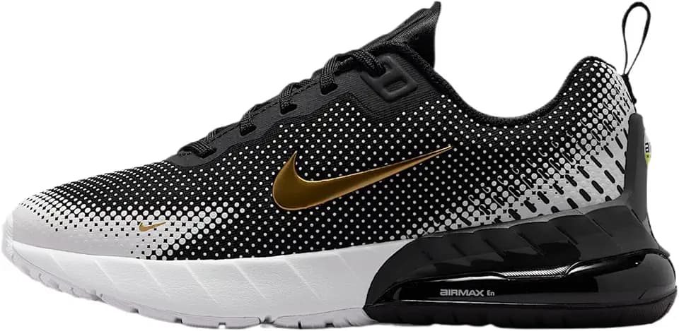 Nike Air Max Phoenix Big Kids' Shoes (Black/White/Metallic Gold) Size 6.5