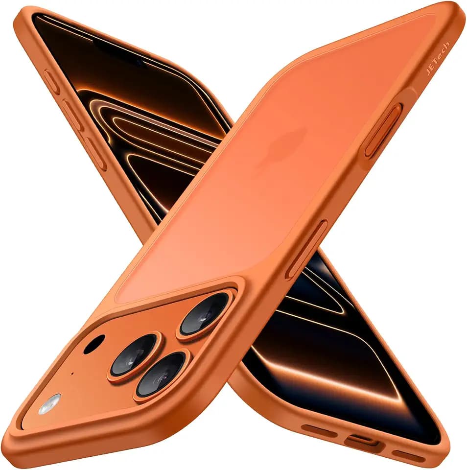 JETech Matte Case for iPhone 17 Pro Max, Orange