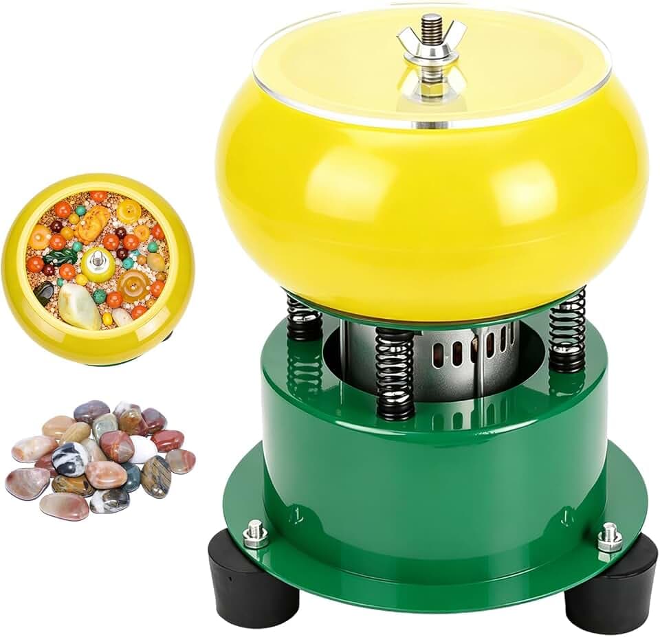 Steintrommel, 100W Steinschleifmaschine 5KG Extra Kapazität Poliermaschinen 220V 3000U/min Poliertrommel Rock Tumbler Machine für Steine Schmuckbefestigungen