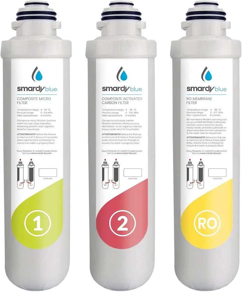 smardy blue 3in1 Ersatzfilter Set für Osmoseanlagen xiva und miran