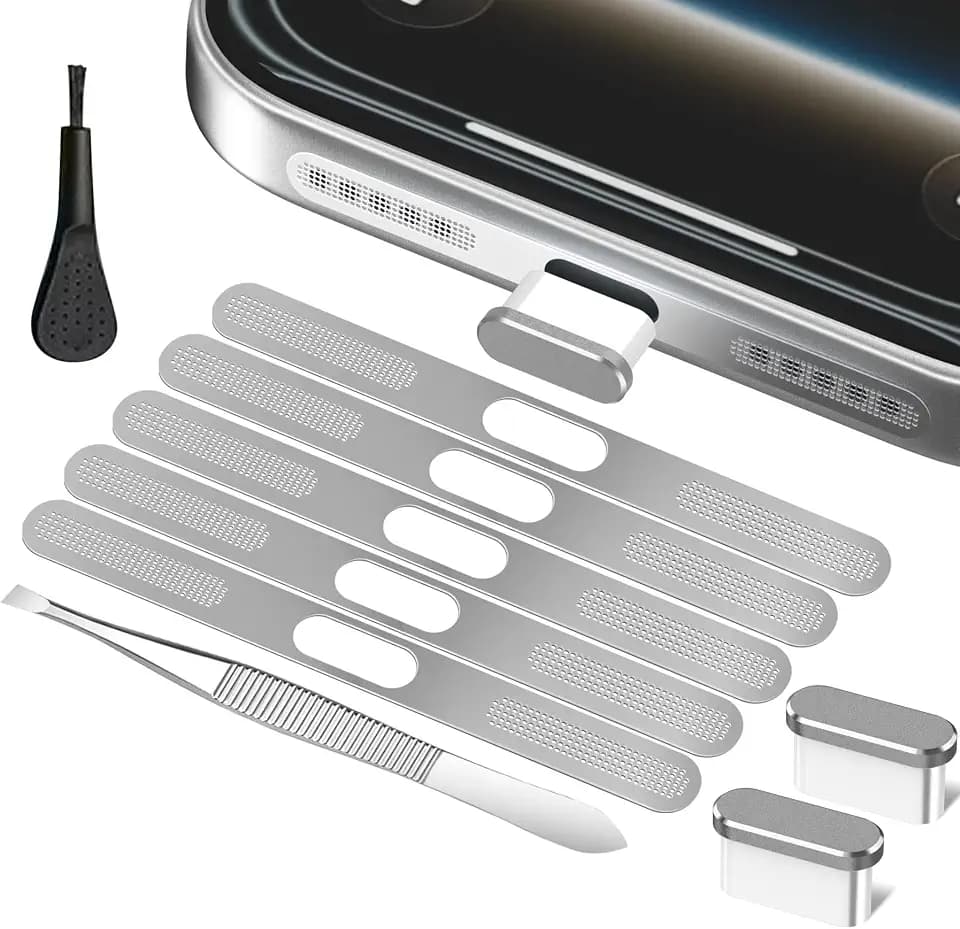 Speaker Protector for iPhone 18 Pro Max, 17 Pro Max, USB C Dust Plug