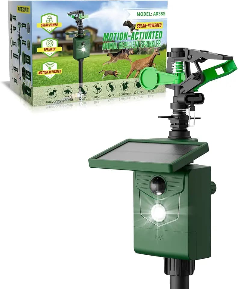 Motion Sensor Sprinkler to Deter Animals