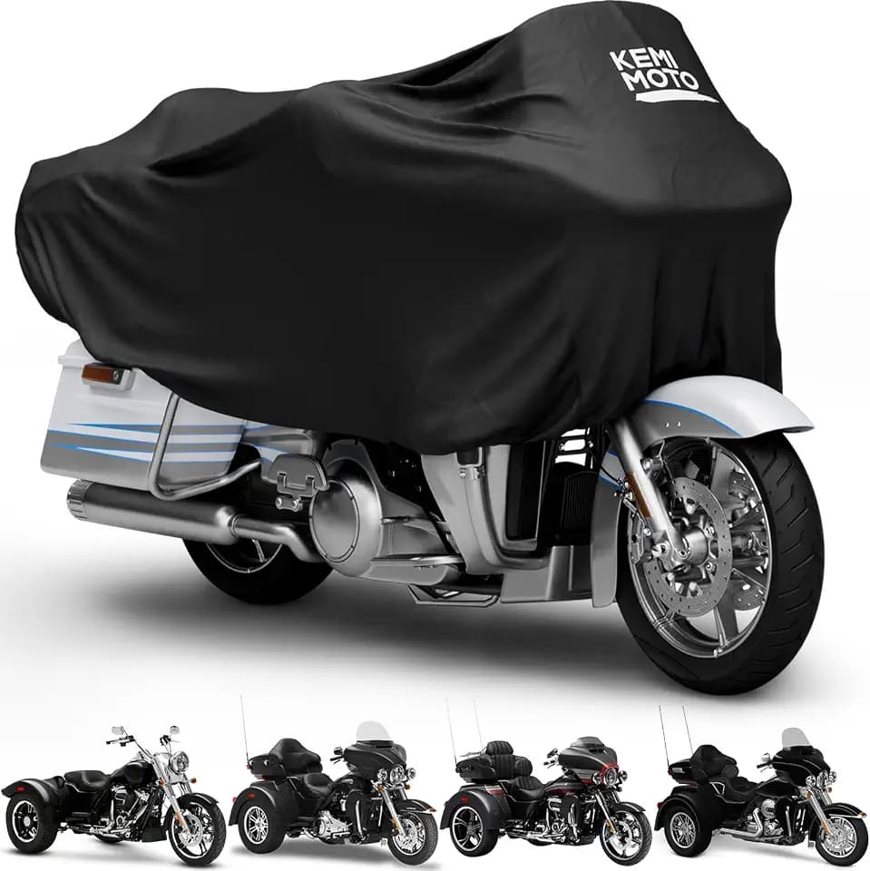 KEMIMOTO Heavy Duty 300D Waterproof Motorcycle Half Cover Fit for Touring