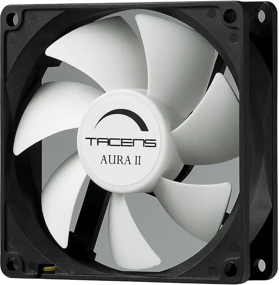 Tacens 3AURAII9, Computer Lüfter 9 cm, Ultraleise, Staubgeschützt, Schwarz