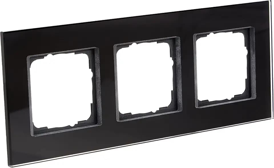 Gira 021305 Rahmen 3-fach Esprit Glas, schwarz