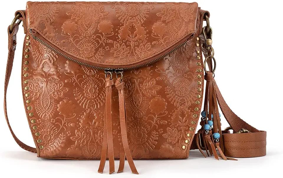 The Sak Silverlake Leather Crossbody Purse with Adjustable Strap