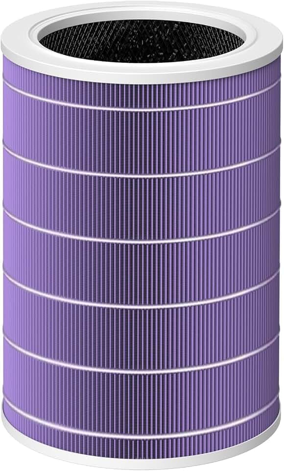 Ersatzfilter kompatibel mit Xiaomi Mi Luftreiniger 2 2H 2S 3 3H 3C Pro (Aktivkohlefilter und HEPA Filter kompatibel mit Xiaomi Mi 2/2H/2S/3/3H/3C/Pro Luftreiniger) Lila